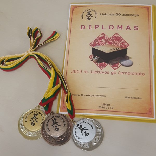 Čempionato diplomai ir medaliai