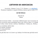Šaukiamas Lietuvos GO asociacijos narių susirinkimas